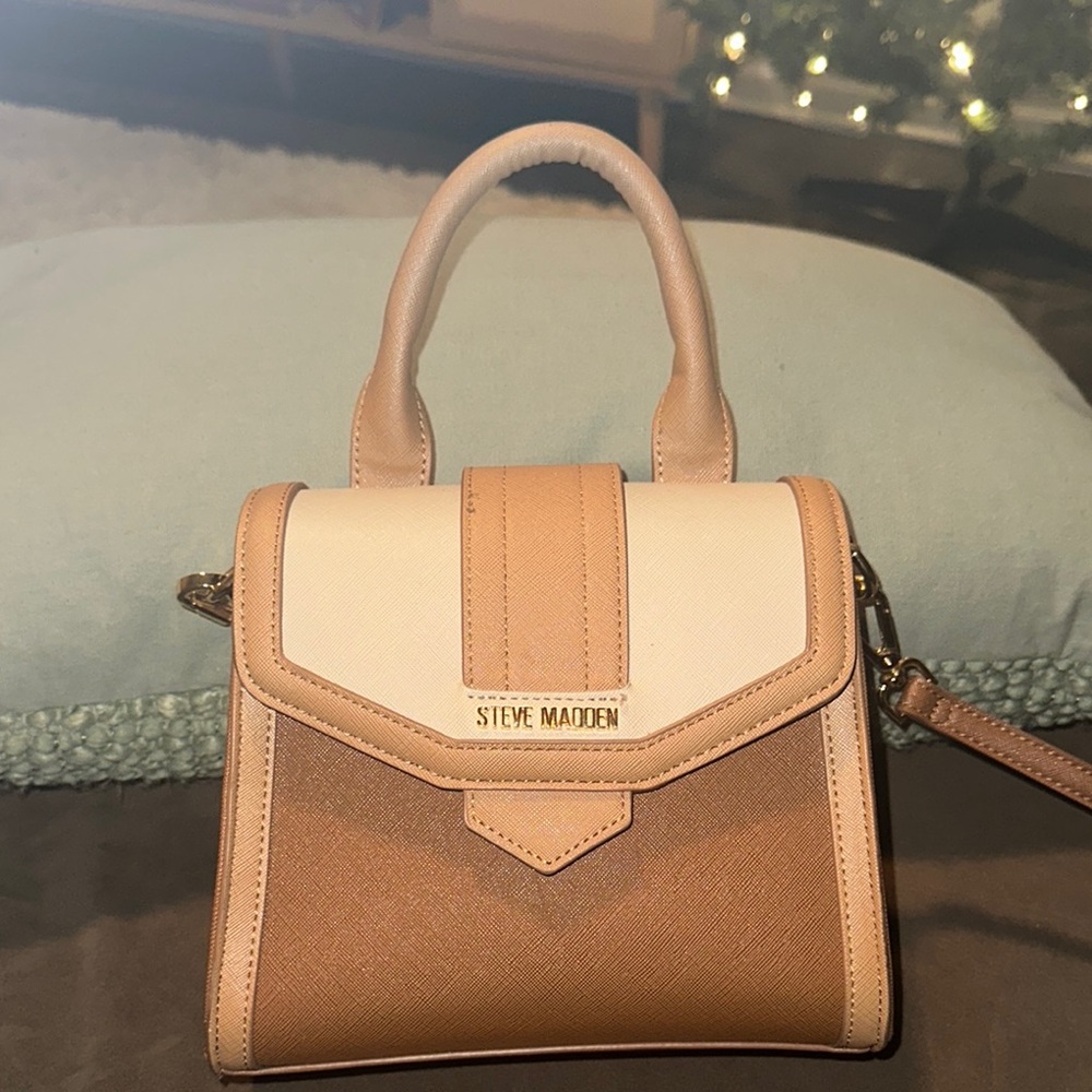 Steve Madden Beige and Brown Women's Bag